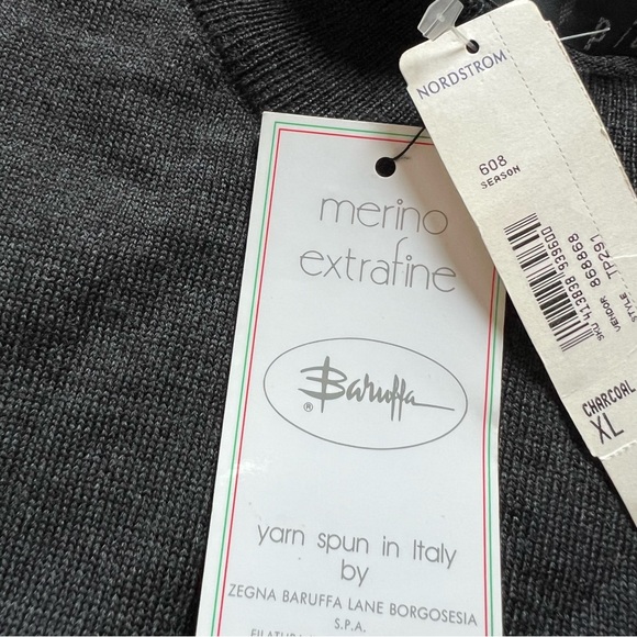 NWT Time Pieces 100% Merino Wool Gray Pullover Sweater Men's size XL - Picture 4 of 9